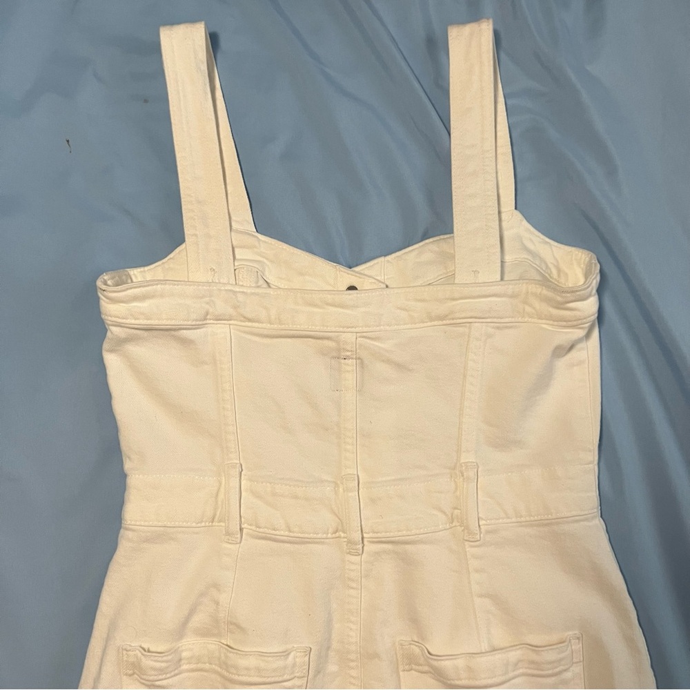 GAP Cream Button-Front Mini Dress - Picture 7 of 9